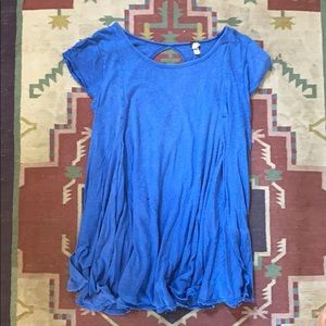 Blue flowy free people tunic